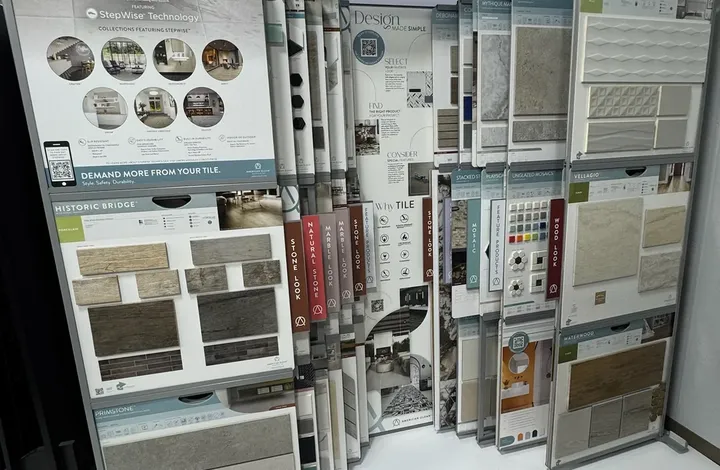 American Olean tile display
