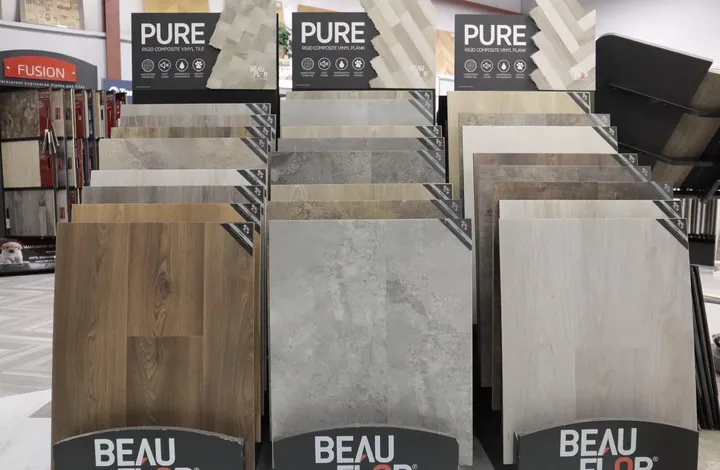 BeauFlor waterproof vinyl plank display