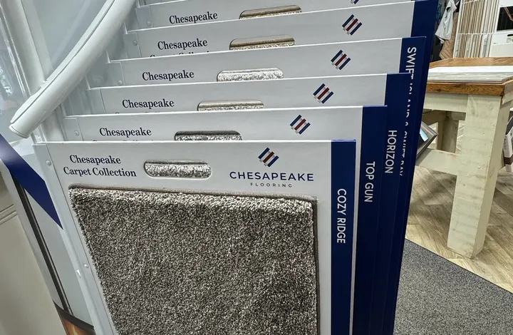 Chesapeake carpet collection display